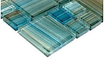 Artistry In Mosaics Watercolors Series Glass Tile | Aqua Mixed | GW8M2348T5