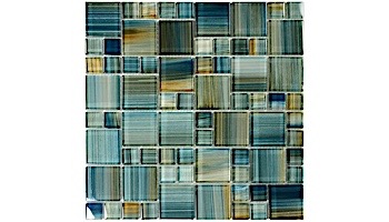 Artistry In Mosaics Watercolors Series 2x2 Trim Glass Tile | Aqua | TRIM-GW8M2348T5