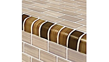 Artistry In Mosaics Watercolors Series 1x2 Trim Glass Tile | Brown | TRIM-GW82348N7