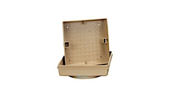 Pour-A-Lid 11" Square Pool Skimmer Cover for New Construction | Tan | SQ201 PAL TAN