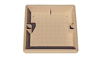 Pour-A-Lid 11" Square Pool Skimmer Cover for New Construction | Tan | SQ201 PAL TAN