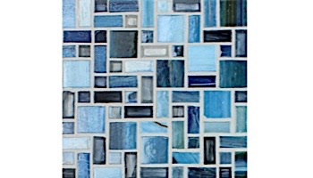 National Pool Tile Cosmopolitan Mosaic Glass Tile | Latte Silver | COS-PARIS