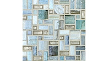 National Pool Tile Cosmopolitan Mosaic Glass Series Pool Tile | Gold | COS-DUBAI