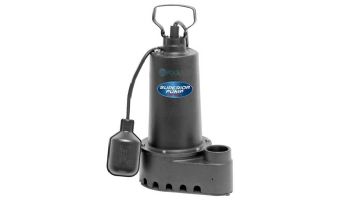 Superior Pump Cast Iron Submersible Sump Pump | Side Discharge | 3600 GPH 1/3 HP 25-Foot Cord | 92358