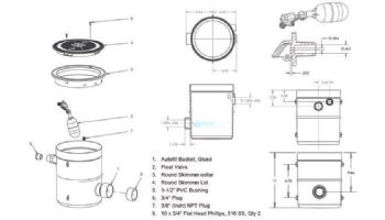 AquaStar FillStar Water Level Control System for Pools and Spas | Tan Lid | AFB108