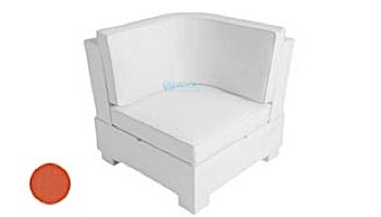 Ledge Lounger Signature Collection Sectional | Corner Piece White Base | Tuscan Premium 1 Fabric Cushion | LL-SG-S-C-SET-W-P1-4677