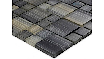 Artistry In Mosaics Watercolors Series Glass Tile | Charcoal Mixed | GW8M2348K6