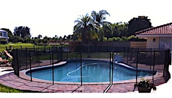 Water Warden Safety Pool Fence | 4' X 12' Section | Black | WWF200