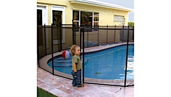 Water Warden Safety Pool Fence | 4' X 12' Section | Black | WWF200