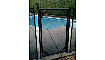 Water Warden Safety Pool Fence Self Closing Gate | 4' Tall | Black | WWG201