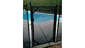 Water Warden Safety Pool Fence Self Closing Gate | 4' Tall | Black | WWG201