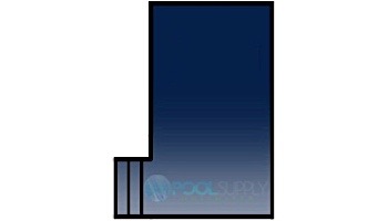 Loop-Loc Mesh Safety Cover | Rectangle 16_#39; x 32_#39; | Flush 4_#39; x 8_#39; Left Side Step | LL163248SSL