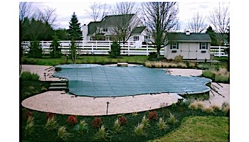 Loop-Loc 15-Year Solid Safety Cover | Grecian 18' x 37' | 4' x 8' Center End Step | w Drain Panel | LLS183748GCES