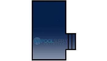 Loop-Loc 15-Year Solid Safety Cover | Rectangle  16' x 32' | 2' Offset 4' x 8' Right Side Step | w Drain Panel | LLS163248SSR2