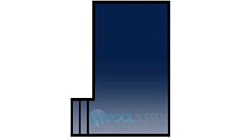 Loop-Loc 15-Year Solid Safety Cover | Rectangle 16' x 32' | Flush 4' x 8' Right Side Step | w Drain Panel | LLS163248SSR