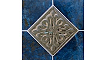 National Pool Tile Blue Seas 6x6 Deco | Rustic Blue | SEA-RUSTIC DECO