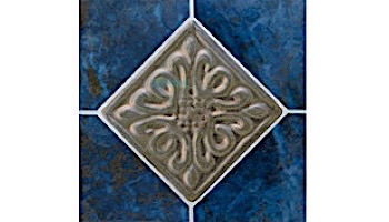 National Pool Tile Blue Seas 6x6 Deco | Rustic Blue | SEA-RUSTIC DECO