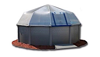 Fabrico Sun Dome All Vinyl Dome for Soft Sided Above Ground | 12' x 24' Rectangle | 301490