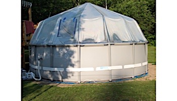 Fabrico Sun Dome All Vinyl Dome for Soft Sided Above Ground Pools | 16' x 32' Rectangle | 301460