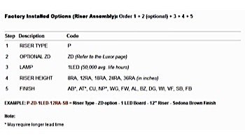 FX Luminaire BD LED Pathlight | Luxor Compatible | Antique Tumbled Finish | 18" Riser | BD-ZD-1LED-18R-AT KIT