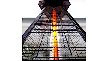 Lava Heat Italia 2G A-Line Commercial Patio Heater with Remote | Triangular 8-Foot | Hammered Black Natural Gas | AL8RGBL LHI-125