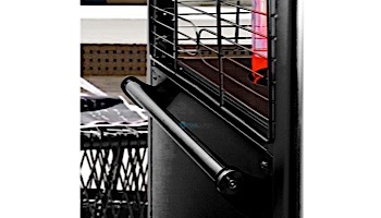 Lava Heat Italia 2G A-Line Commercial Patio Heater with Remote | Triangular 8-Foot | Hammered Black Natural Gas | AL8RGBL LHI-125