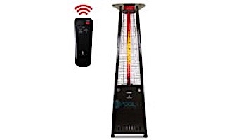 Lava Heat Italia© 2G A-Line Commercial Patio Heater with Remote | Triangular 8-Foot | Hammered Black Natural Gas | AL8RGBL LHI-125
