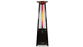 Lava Heat Italia 2G A-Line Commercial Patio Heater with Remote | Triangular 8-Foot | Hammered Black Natural Gas | AL8RGBL LHI-125