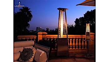 Lava Heat Italia 2G A-Line Commercial Patio Heater with Remote | Triangular 8-Foot | Heritage Bronze Natural Gas | AL8RGB LHI-126