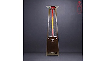Lava Heat Italia 2G A-Line Commercial Patio Heater with Remote | Triangular 8-Foot | Heritage Bronze Natural Gas | AL8RGB LHI-126