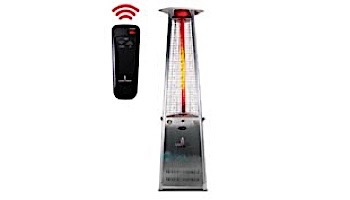 Lava Heat Italia 2G A-Line Commercial Patio Heater with Remote | Triangular 8-Foot | Hammered Black Natural Gas | AL8RGBL LHI-125