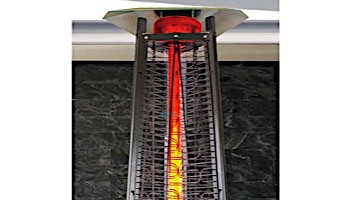 Lava Heat Italia© 2G A-Line Commercial Patio Heater with Remote | Triangular 8-Foot | Hammered Black Propane | AL8RPBL LHI-128