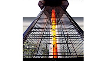 Lava Heat Italia© 2G A-Line Commercial Patio Heater with Remote | Triangular 8-Foot | Hammered Black Propane | AL8RPBL LHI-128