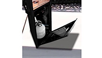 Lava Heat Italia© 2G A-Line Commercial Patio Heater with Remote | Triangular 8-Foot | Hammered Black Propane | AL8RPBL LHI-128