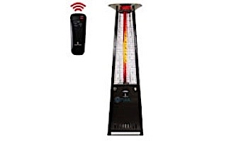 Lava Heat Italia 2G A-Line Commercial Patio Heater with Remote | Triangular 8-Foot | Hammered Black Natural Gas | AL8RGBL LHI-125