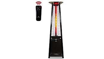 Lava Heat Italia© 2G A-Line Commercial Patio Heater with Remote | Triangular 8-Foot | Hammered Black Propane | AL8RPBL LHI-128