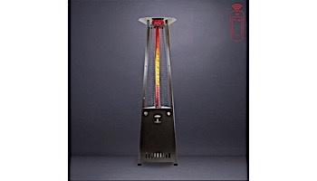 Lava Heat Italia© 2G A-Line Commercial Patio Heater with Remote | Triangular 8-Foot | Hammered Black Propane | AL8RPBL LHI-128