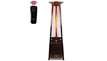 Lava Heat Italia 2G A-Line Commercial Patio Heater with Remote | Triangular 8-Foot | Hammered Black Natural Gas | AL8RGBL LHI-125