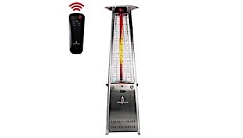 Lava Heat Italia 2G A-Line Commercial Patio Heater with Remote | Triangular 8-Foot | Stainless Steel Propane | AL8RPS LHI-130