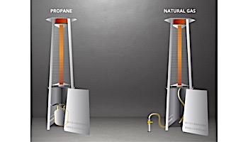 Lava Heat Italia Lava Lite A-Line Commercial Patio Heater | Triangular 8-Foot | Hammered Black Natural Gas | AL8MGBL LHI-131