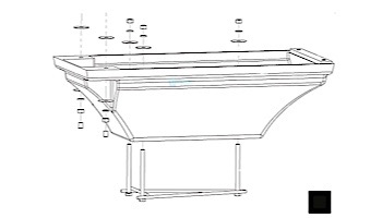 Inter-Fab 6' La Mesa Acrylic Base Only with Jig | Black | LAM6-2