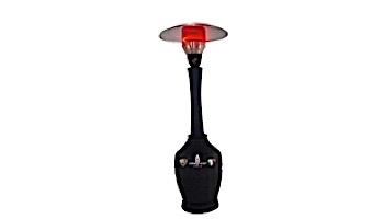 Lava Heat Italia© Palermo T-Line Commercial Style Patio Heater | Dome 7-Foot | Wicker Black Natural Gas | TL7MGBLW LHI-155