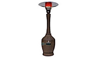 Lava Heat Italia© Palermo T-Line Commercial Style Patio Heater | Dome 7-Foot | Wicker Black Natural Gas | TL7MGBLW LHI-155