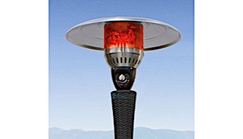 Lava Heat Italia© Palermo T-line Commercial Patio Heater | Dome Style 7-Foot | Wicker Black Propane | TL7MPBLW LHI-157