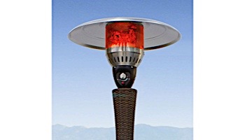 Lava Heat Italia© Palermo T-Line Commercial Patio Heater | Dome Style 7-Foot | Wicker Bronze Propane | TL7MPBW LHI-158