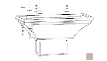 Inter-Fab 10' La Mesa Acrylic Base Only with Jig | Tan | LAM10-7