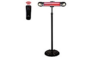 Lava Heat Italia© Walle E-Line Commercial Patio Heater with Remote | Includes Stand & Wall Mount | Stainless Steel Electric 110v/120v | EL6RES LHI-160