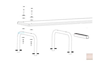 Inter-Fab U-Stands™ 12" U-Style Diving Standards Steel Base Only | Earth | DBU12049-3