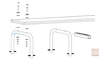 Inter-Fab U-Stands™ 12" U-Style Diving Standards Steel Base Only | Earth | DBU12049-3