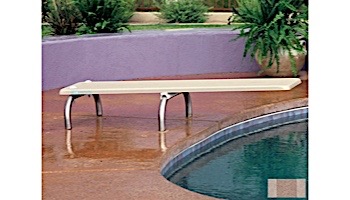 Inter-Fab U-Stands Base with Duro-Beam aquaBoard Board Complete | 6' Tan with Tan Top Tread and 12" Earth Powder Coated Steel Base | DB6TAN-US12